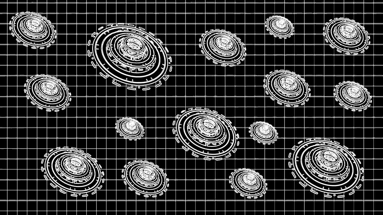4k 만화 미래의 hud 애니메이션 - 기술 배경