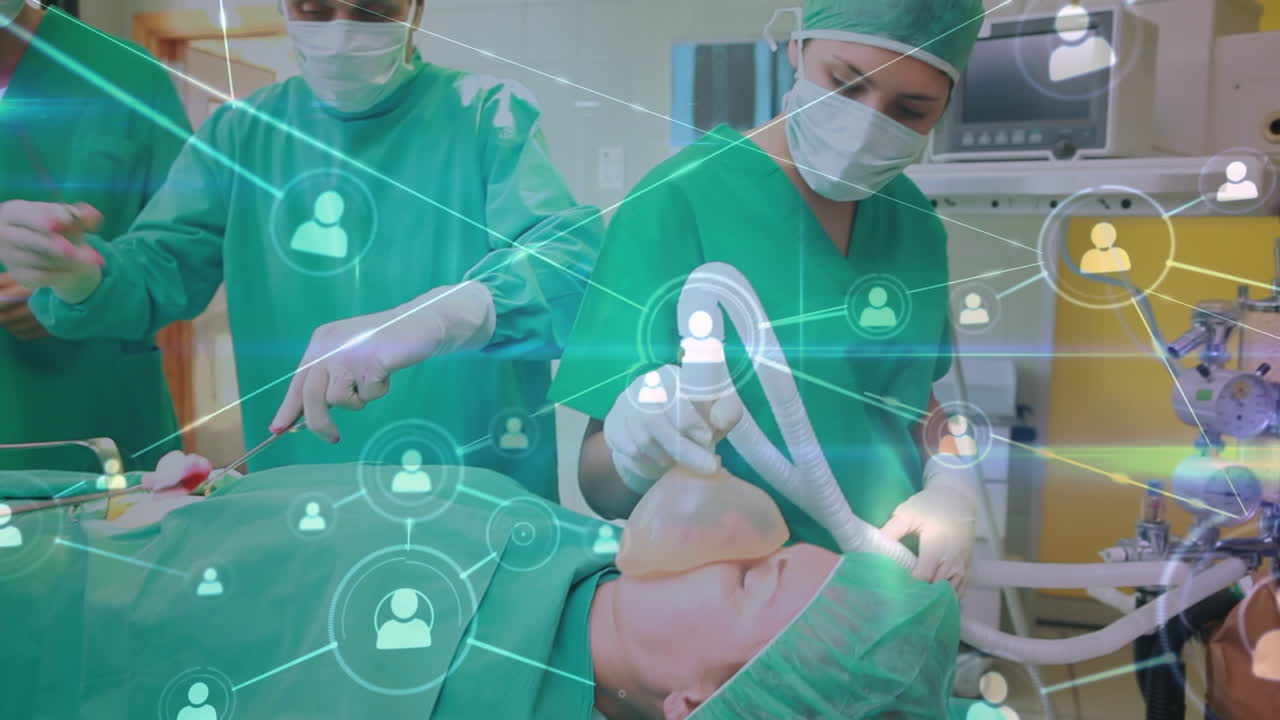 수술 중에 다양한 외과 의사 팀을 통해 연결을 활성화합니다.