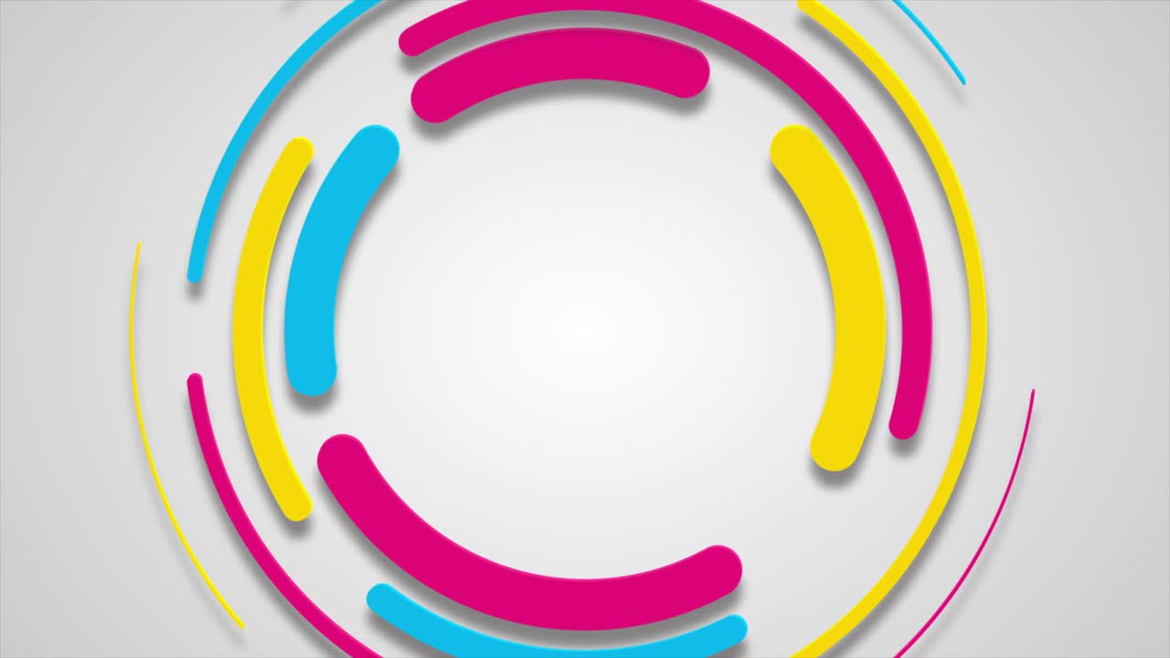 círculos geométricos mínimos coloridos fondo de movimiento abstracto