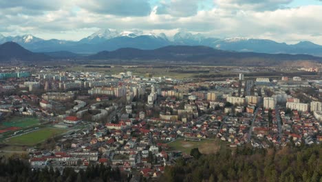 top view of the beautiful cityscape of ljubljana, slovenia