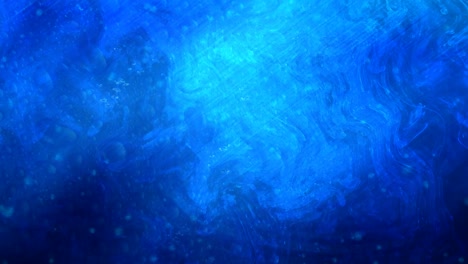burbujas de agua azules y olas con partículas que caen - animación de fondo de movimiento de bucle sin costuras de 4k
