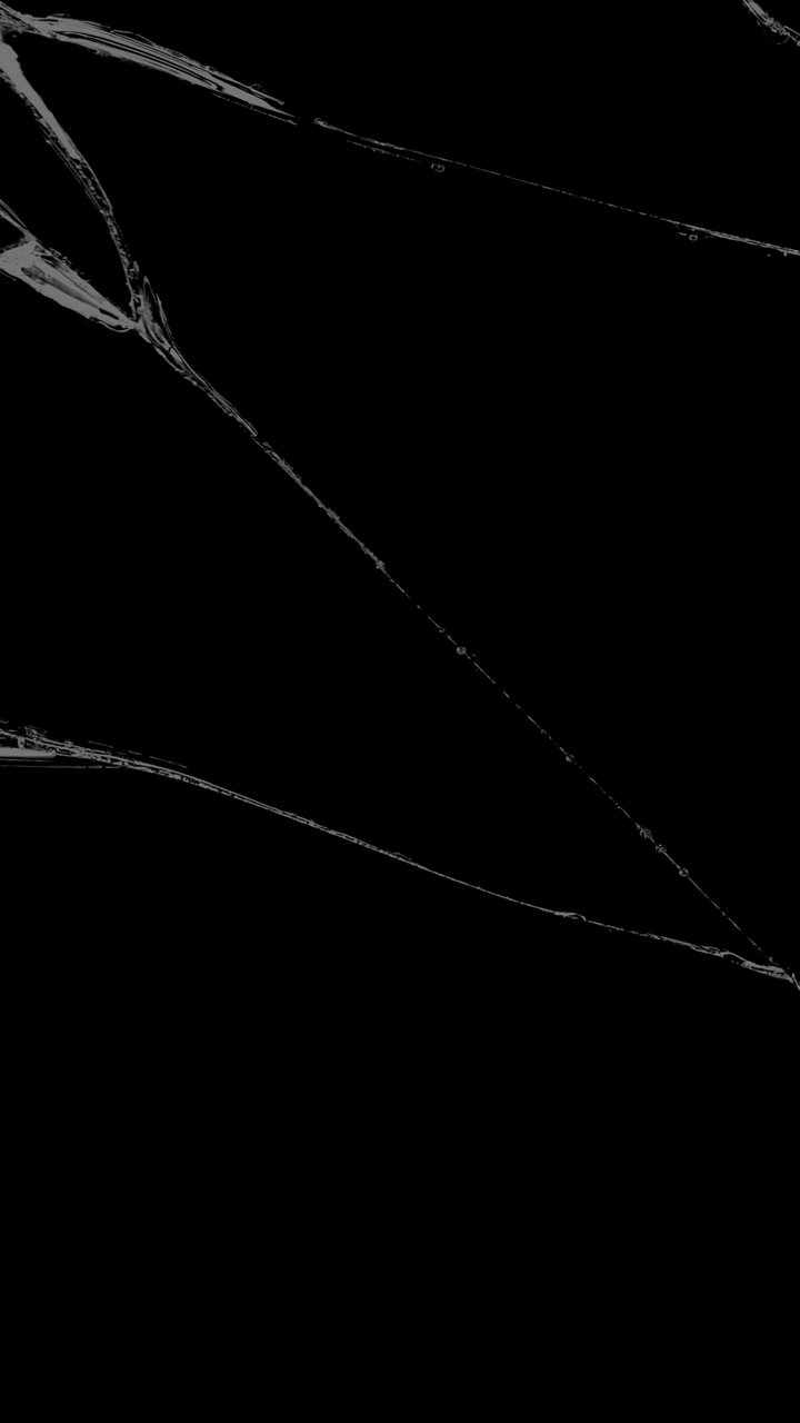 Cracks on a glass surface slowly fade and disappear. A vertical overlay effect for themes of repair, healing, restoration, or a digital glitch