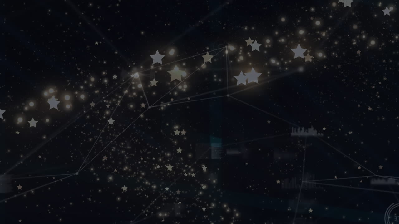 Animation of data processing over light trail