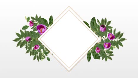 marco de fotos para el espacio de copia con flores rosadas decorativas