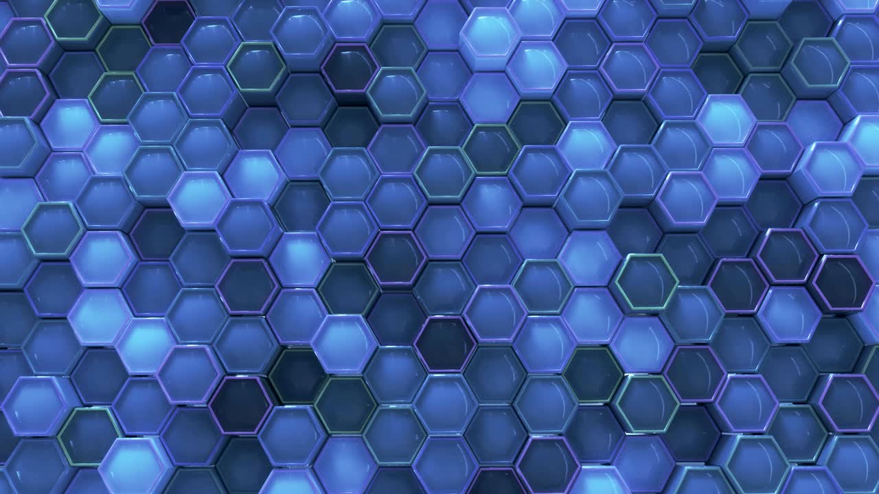 4k abstracto cuadrícula de panal de miel. antecedentes tecnológicos.