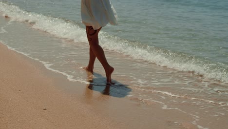 woman walking on the beach