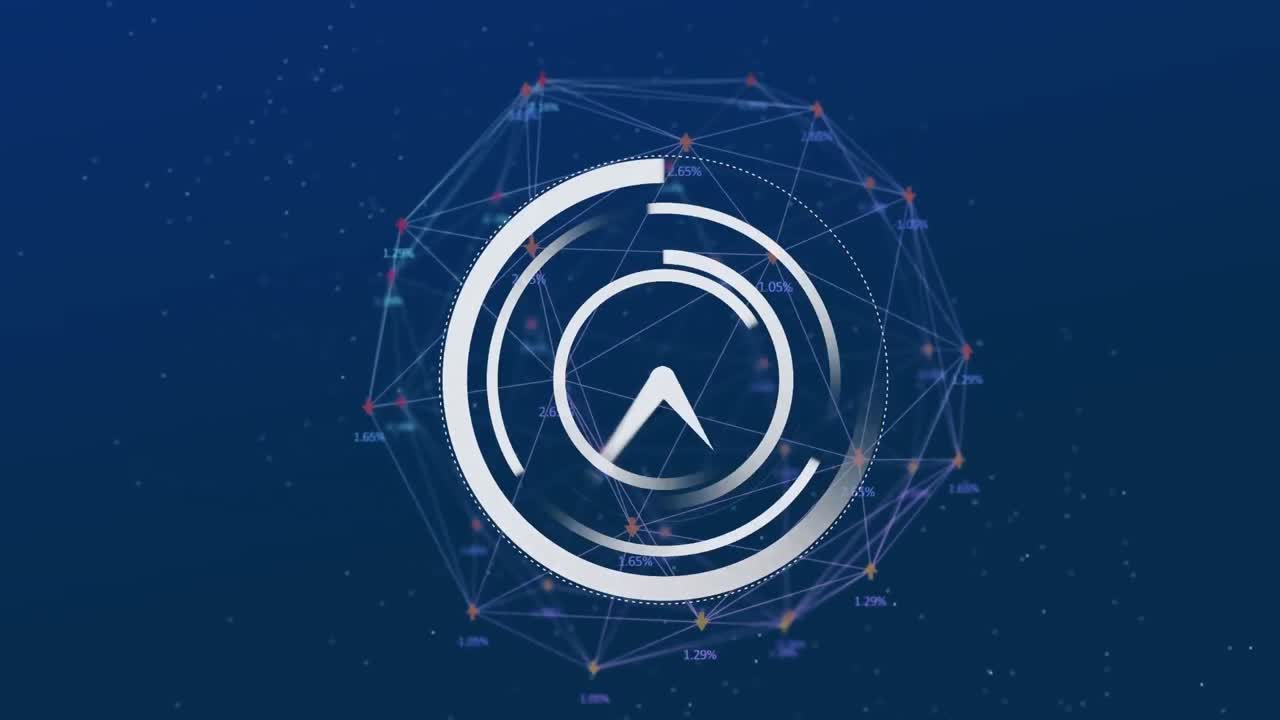 Animation of network of connections over scope scanning