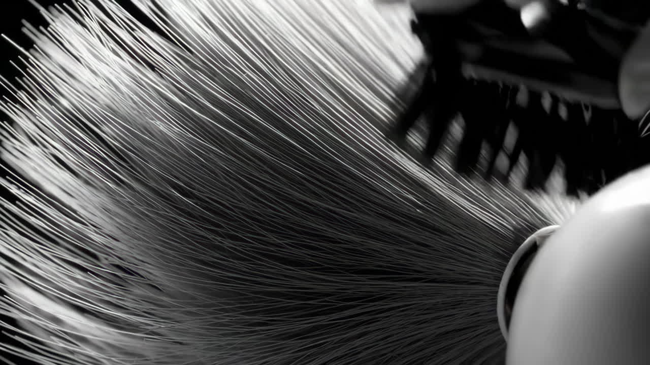 Close-up of Hairbrush Bristles