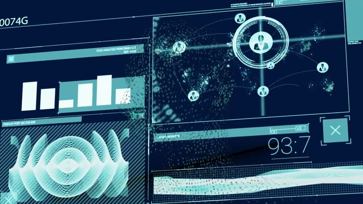 Animation of data processing over digital human