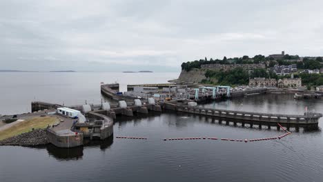 the cardiff bay tidal barrage drone,aerial