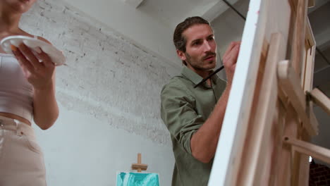 people painting indoors