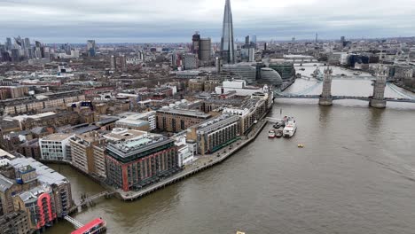 riverside warehouse central london river thames drone,aerial