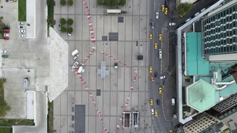 october 19, 2020 in istanbul turkey. taksim square aerial views.