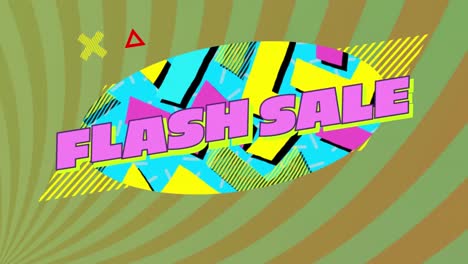 Animation-Von-Flash-Sale-Text-über-Abstrakter-Sunburst-Vorlage-Mit-Pluszeichen