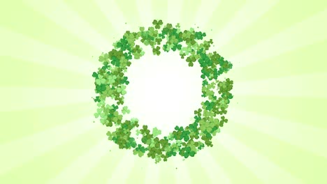 st. patrick's day clover leaf background, looped