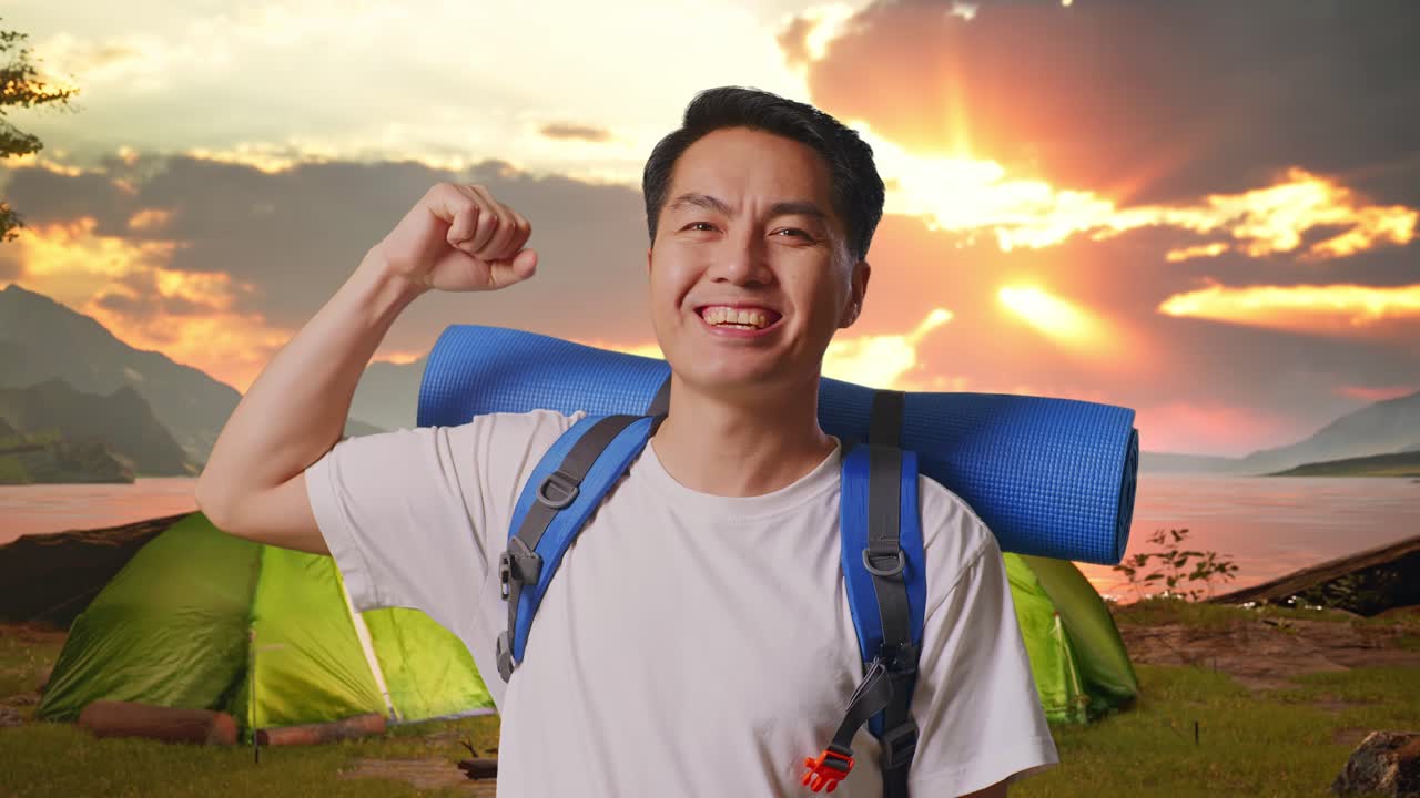 Happy Camper at Sunset