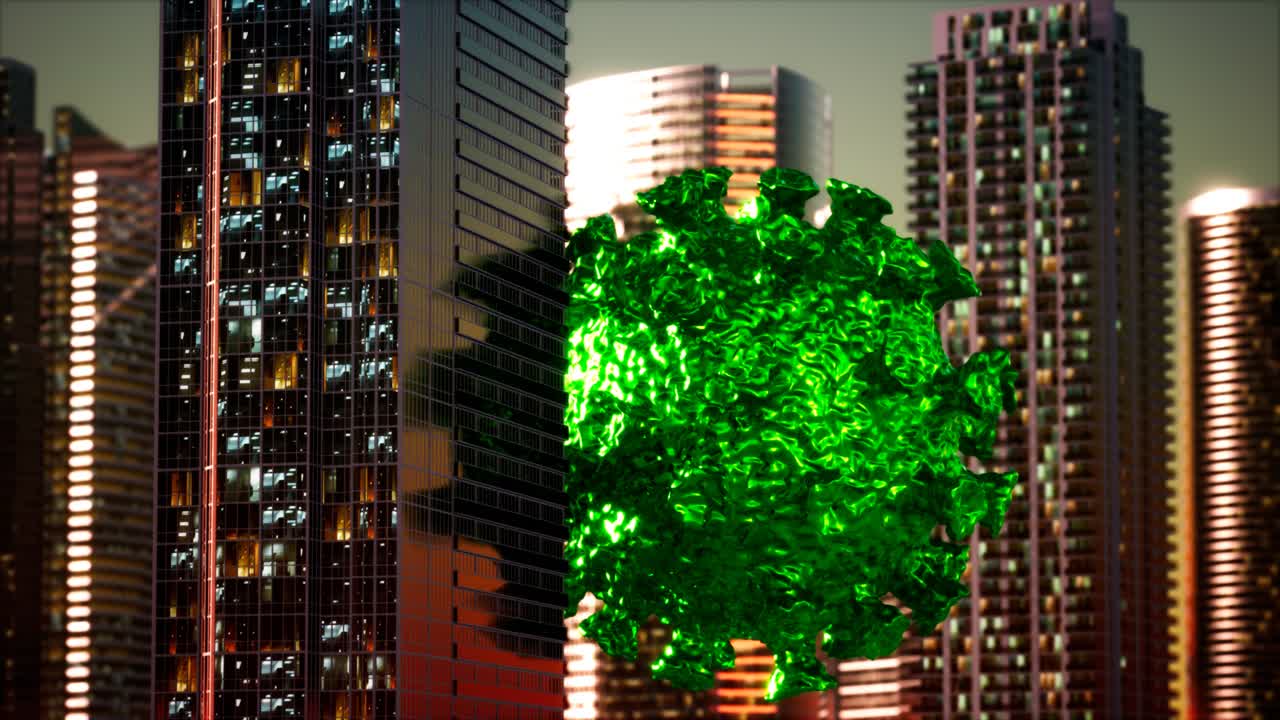 пустой город, вызванный карантином в результате коронавирусной инфекции