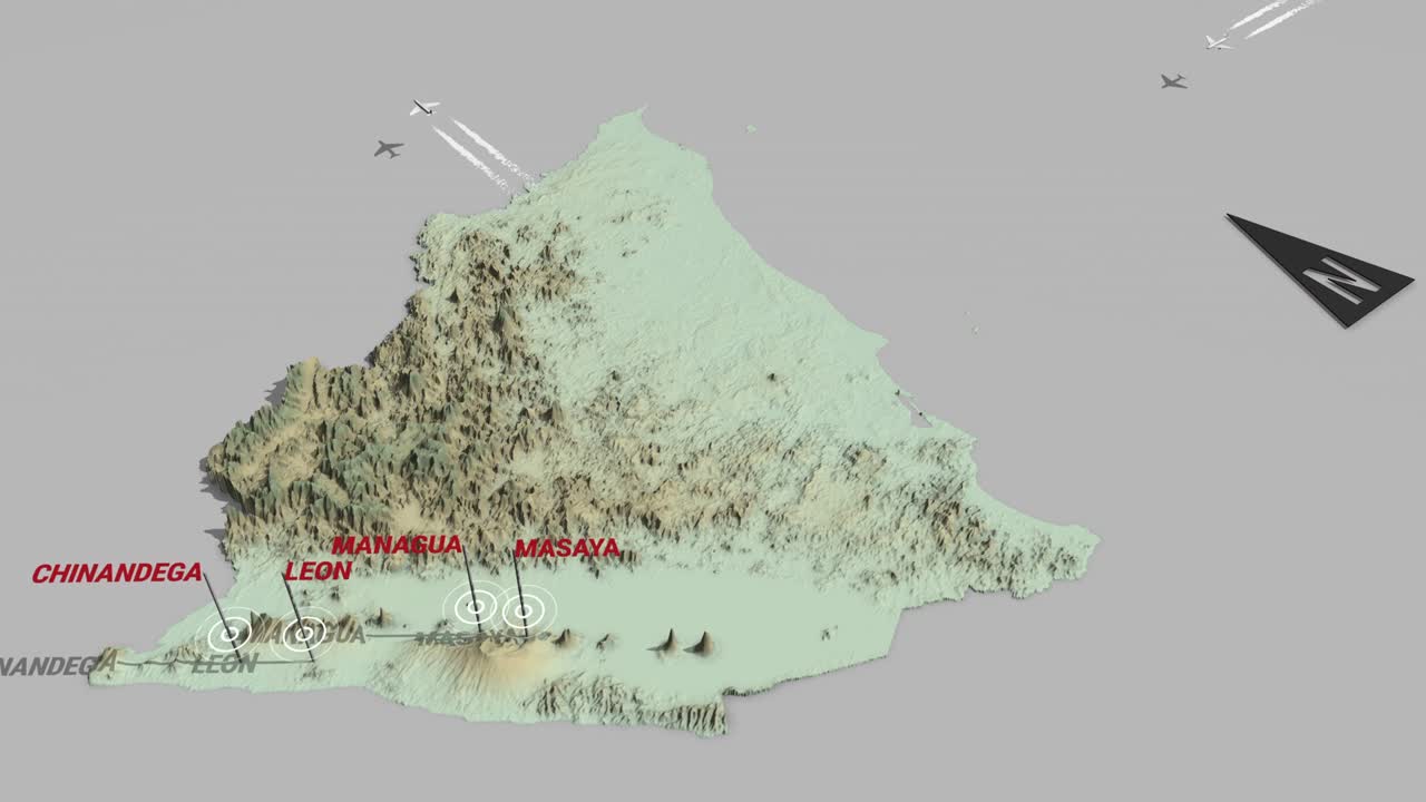 3d 현장 지도 니카라과