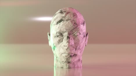 abstract 3d rendered head