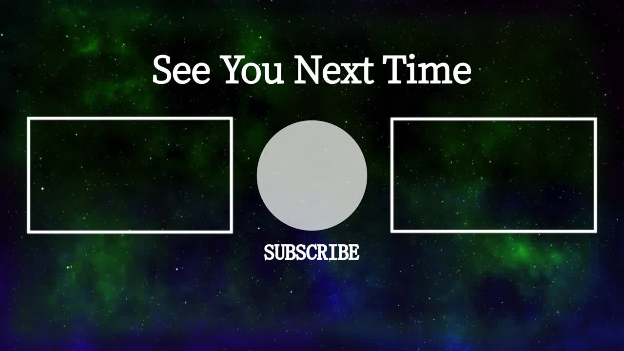 스페이스 갤럭시 엔드 카드 엔딩 스크린 모션 그래픽