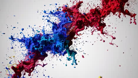 colorful ink splashes