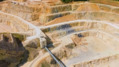 Opencast-Mining-Quarry---Extraction-Of-Lime---aerial-drone-shot