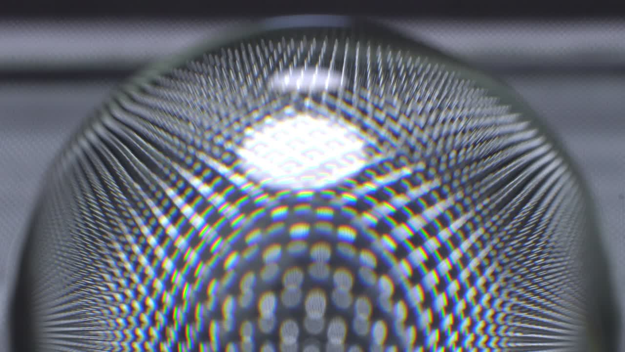 una bola de cristal abstracta con reflejo.