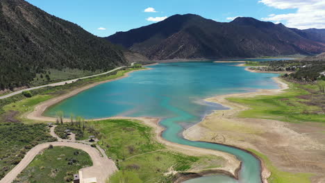 rifle gap dam reservoir, colorado usa