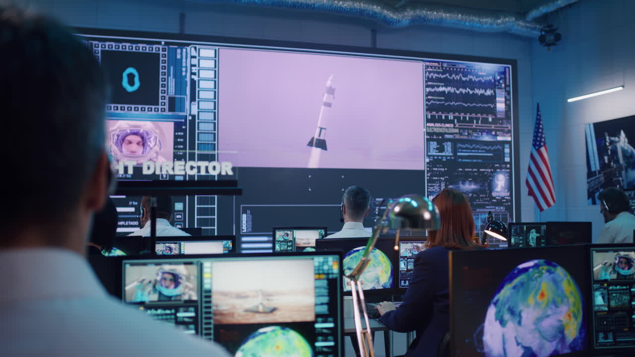 Space Mission Control Room