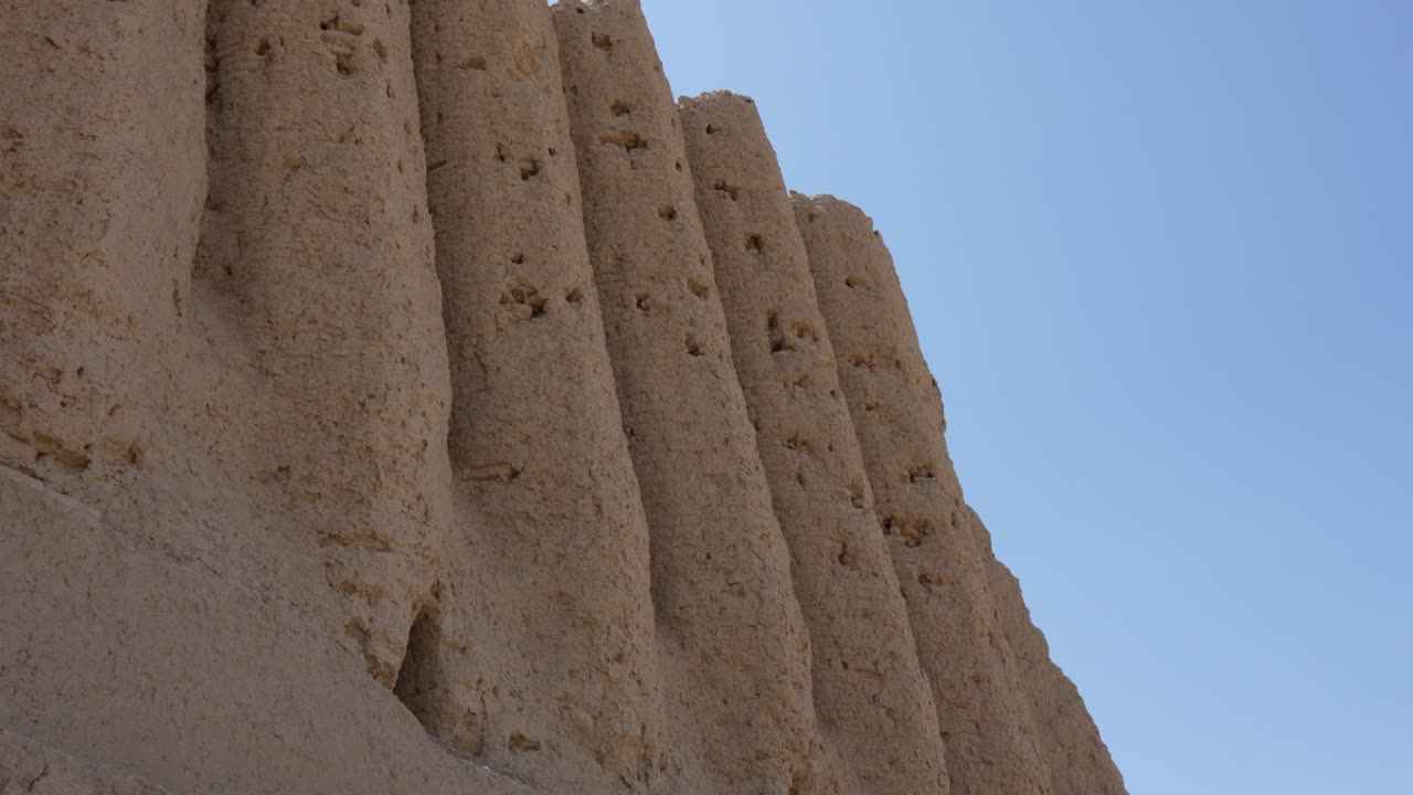 Walls of the Great Kyz Kala, ancient fortress in Merv, Mary, Turkmenistan