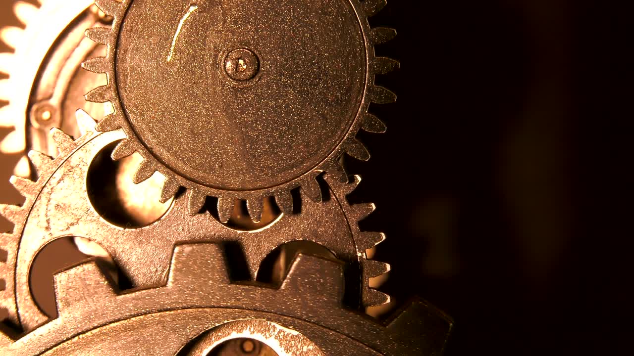 Abstract Grunge Dirty and Rusty Clock Gears Industrial and Business Concept