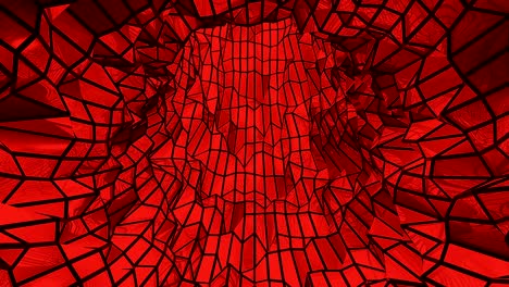 abstract background with low poly tunnel