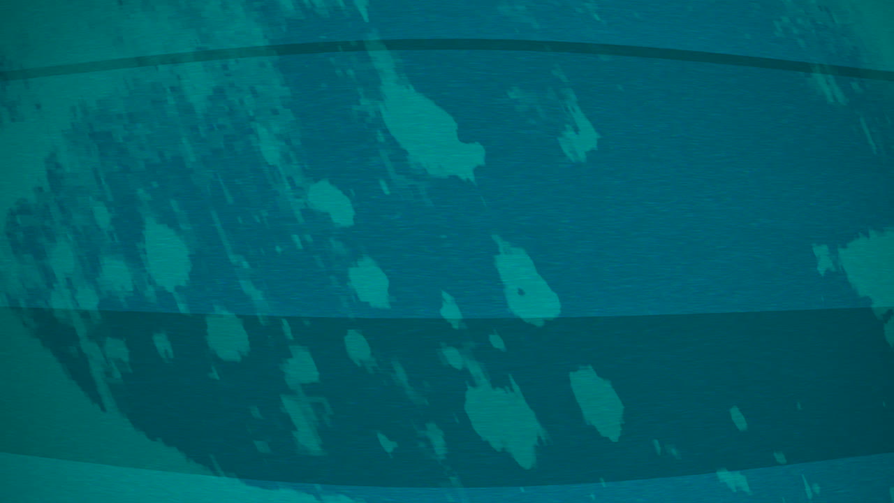 pintura abstracta con un fondo azul vibrante y salpicaduras aleatorias