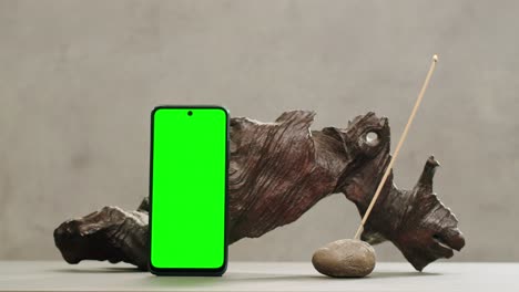 person holding palo santo wood stick in hand, aromatic palo santo burning on black background, smoke spreading around, slow motion video clip, high quality 4k close up footage. high quality 4k footage
