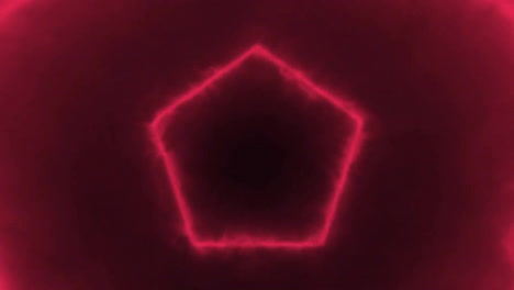 animation of glowing neon shapes moving over black background