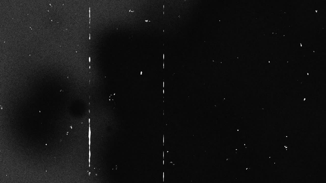 animación de múltiples manchas blancas con glitch moviéndose en un bucle sin costuras sobre fondo negro