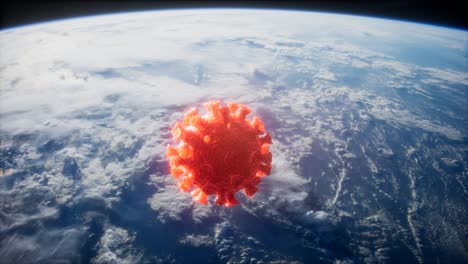 coronavirus covid-19 on the earth orbit