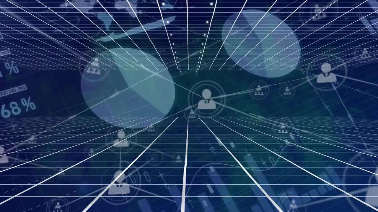 데이터 프로세싱을 통한 연결 네트워크의 애니메이션