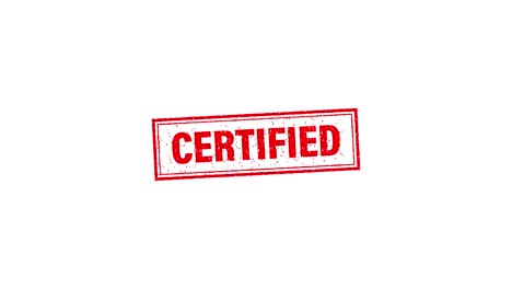 certified red business template. logo design. motion graphics.