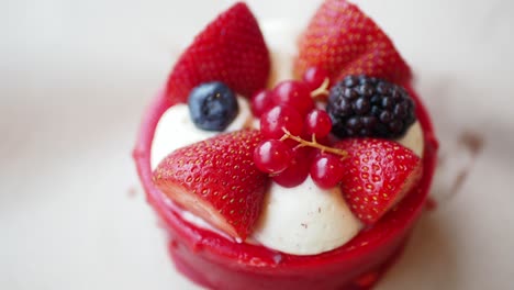 strawberry dessert with berries