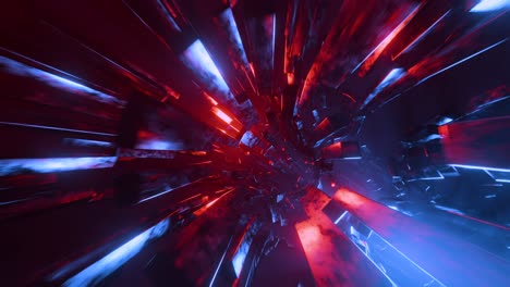 flying through a tunnel in outer space. infinitely looped animation.