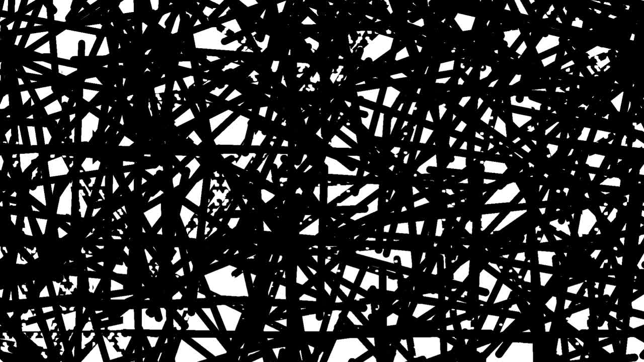 motion graphics and animated background with criss-cross black lines, Abstract geometric background
