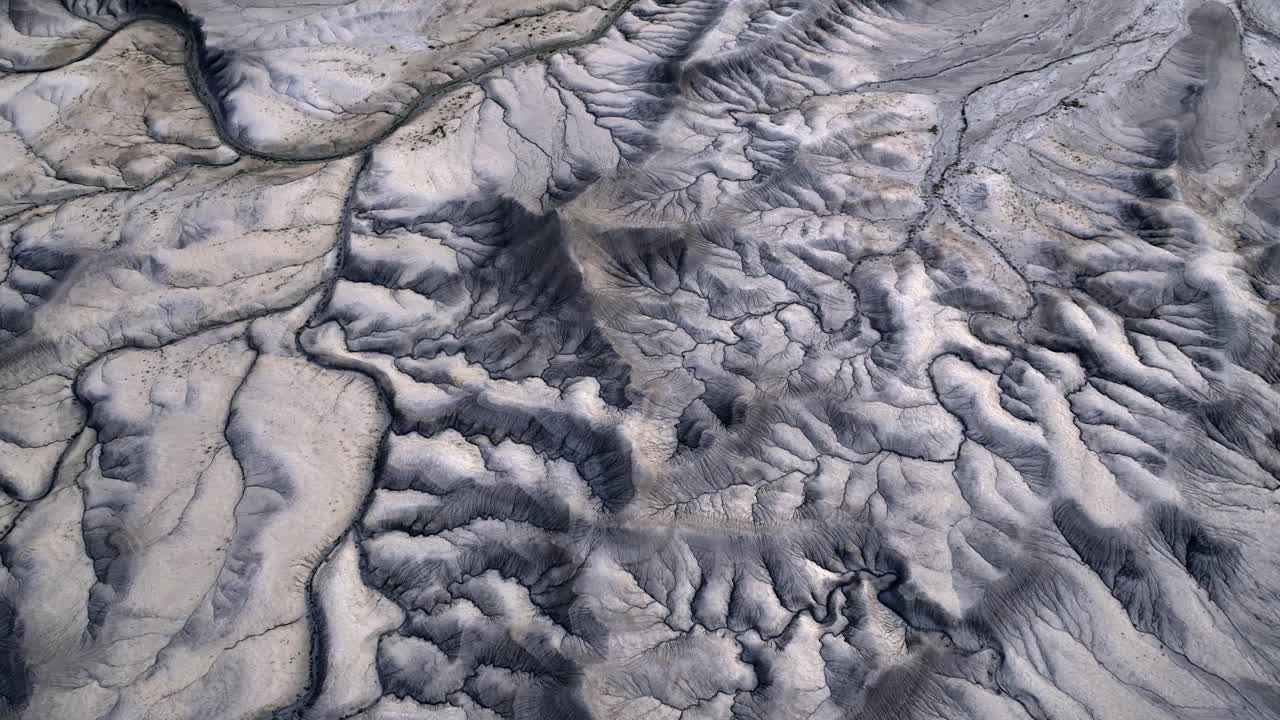 미국 유타 주 그레이 마운틴 파노라마의 놀라운 공중 전망, 건조한 풍경