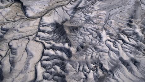 Stunning aerial overview of grey mountain panorama in Utah, USA, dry landscape