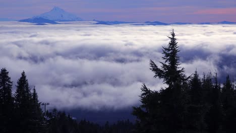 time lapse of clouds moving across the oregon cascade range with mt jefferson in the distance 3