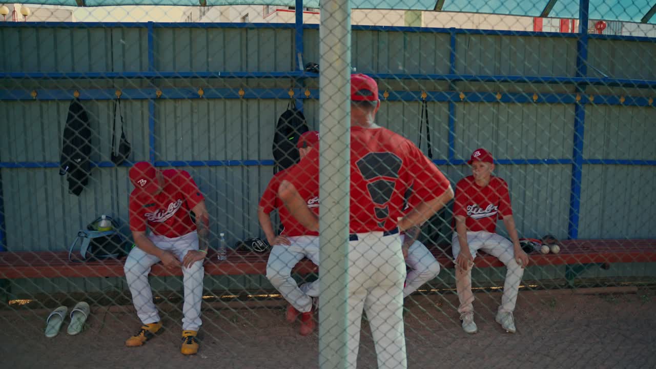 Riunione della squadra di baseball