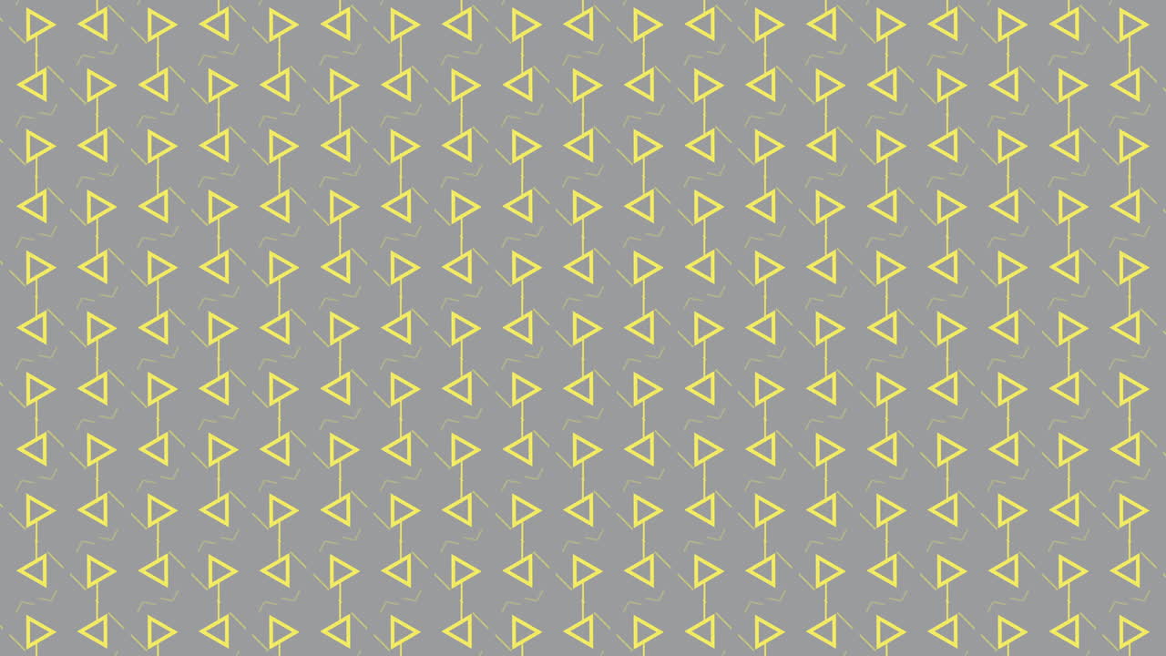 Geometric Pattern with Yellow Triangles and Gray Lines