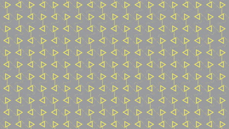 Geometric Pattern with Yellow Triangles and Gray Lines