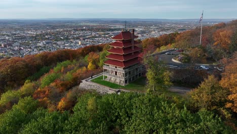 Luftumlaufbahn-Der-Pagode-In-Reading-Pennsylvania-USA