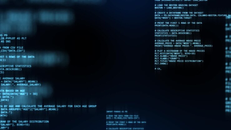 Abstract computer code running in a virtual space